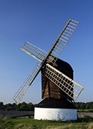 Image: Pitstone Mill. nr Aylesbury, Bucks, built in 1627 (the oldest surviving post mill in the UK)