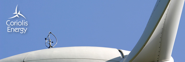 Image: Close up of wind turbine nacelle and blade