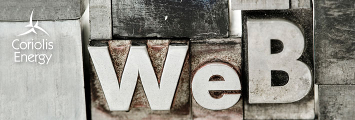 Image:  Close up of printing blocks showing the word Web